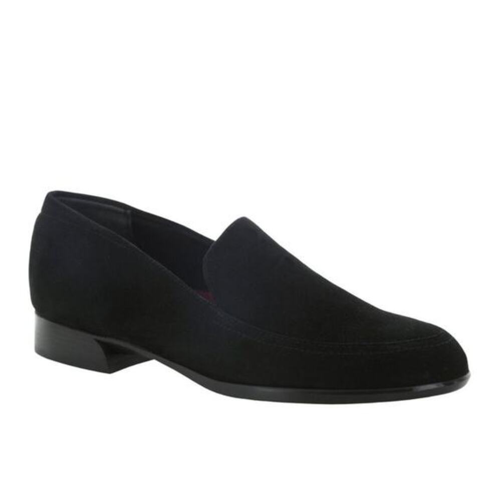 Munro Women's Harrison Loafers Slip on Shoes Black Suede Size 7.5 Super Slim